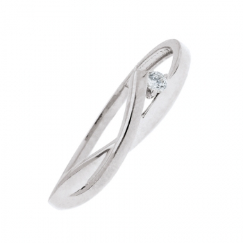 Damenring mit einem Zirkonia 333 WEISSGOLD