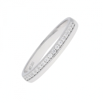Damenring mit 17 Zirkonia 333 WEISSGOLD