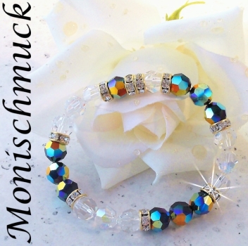 Armband Jet AB Crystal 19cm