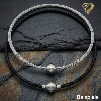 Wechselschliesse Edelstahl Fass mit Zirkonia