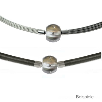 Wechselschliesse Edelstahl Fass mit Zirkonia