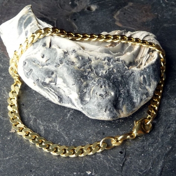 Preview: Armband Panzer flach 4,1mm 19cm 14Kt 585 GOLD