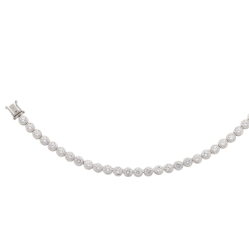 Collier mit Zirkonia 5mm 925 Silber 42cm