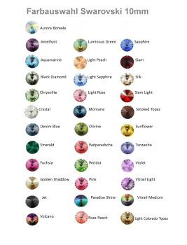 Anhänger Edelstahl 22mm mit Kristall Elements nach Wahl