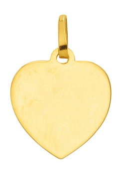 Anhänger Gravurplatte Herz 13x13mm 14Kt Gold