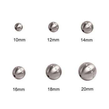 Wechselschliesse Edelstahl Kugel Zirkonia rundherum 10-20mm