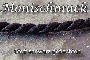 Kordelband Collier schwarz 3mm 45+5cm