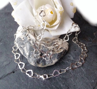 Collier Kette Design Herzen 925 Silber 40-90cm