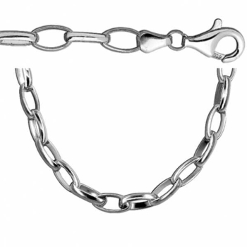 Silberkette Collier 4mm 925 Silber 44cm