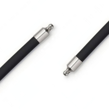 Collier Kautschuk schwarz 8mm für Wechselschliesse