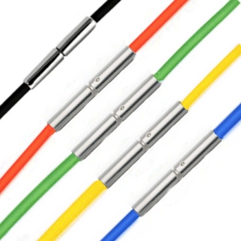 Kautschukbänder 2-3mm 10 Farben mit Edelstahl Bajonett