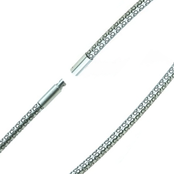 Exklusives Collier Edelstahl La-Ola 4-6,5mm mit Bajonettverschluss 38-55cm