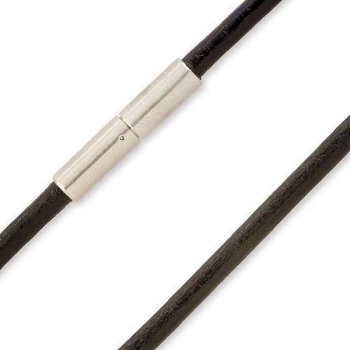 Lederband 3mm mit Edelstahl Bajonettverschluss