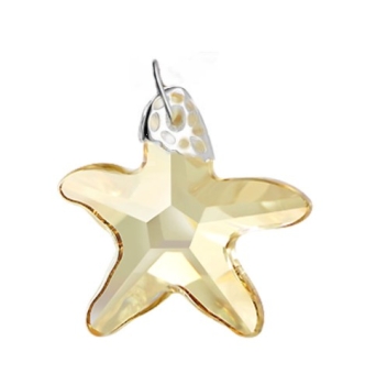 Anhänger 925 Silber Starfish Golden Shadow 925 Silber