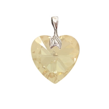 Anhänger Herz 28x27 Golden Shadow 925 Silber