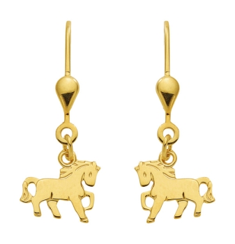 Ohrhänger Brisur Pferd 8Kt 333 GOLD