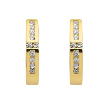Creole 14,8x2,9mm Zirkonia 8Kt 333 GOLD