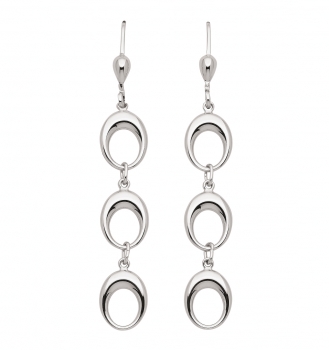 Ohrbrisur Ohrhänger Ohrringe 33x8mm Silber 925