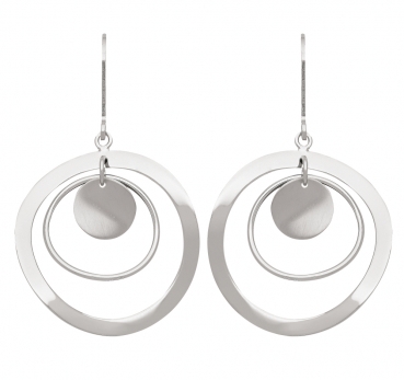 Ohrbrisur Ohrhänger Ohrringe 27mm Silber 925