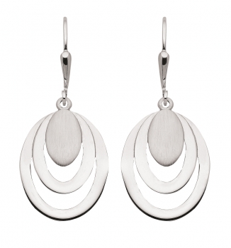 Ohrbrisur Ohrhänger Ohrringe 19x15mm Silber 925