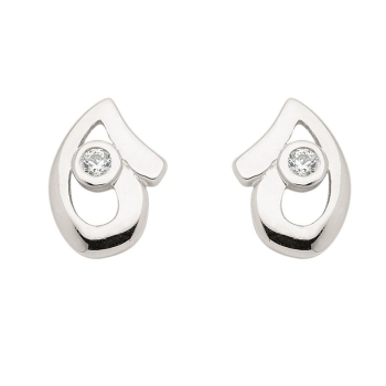 Ohrstecker Zirkonia 8Kt 333 WEISSGOLD