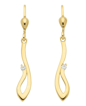 Brisur Ohrhänger Zirkonia 8Kt 333 GOLD