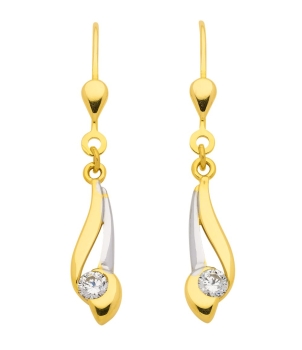 Brisur Ohrhänger Zirkonia 8Kt 333 GOLD
