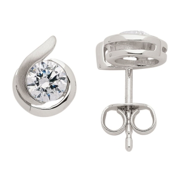 Ohrstecker Zirkonia 8Kt 333 WEISSGOLD