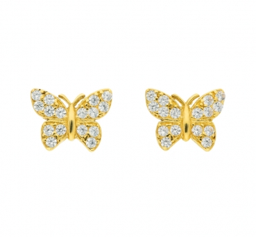 Stecker Schmetterling Zirkonia 8Kt 333 GOLD