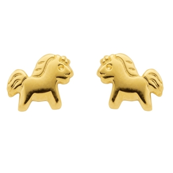 Ohrstecker Pferd 8Kt GOLD Pony 333