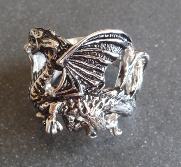 Ring Edelstahl Drache Gr. 64