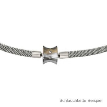 Edelstahl Collier Schlauchkette 3mm für Wechelschliesse