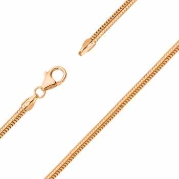 Kette Schlange 1,6mm rund rose vergoldet Silber 925 42cm