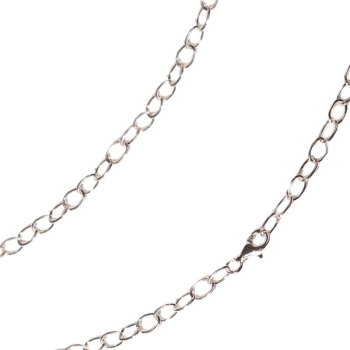 Kette Collier Anker oval rund 5,5mm Silber 925, vergoldet, rosé vergoldet 40cm