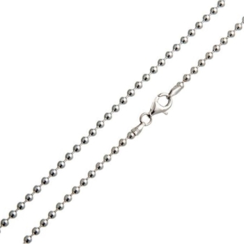 Collier Kugel Kette 1,5mm Silber 925, vergoldet oder rose vergoldet 40cm