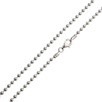 Collier Kugel Kette 1,5mm Silber 925, vergoldet oder rose vergoldet 42cm