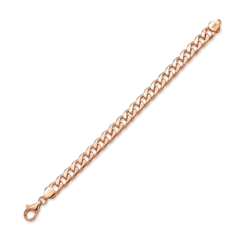 Armband 8,3mm Panzerkette Silber 925 rosé vergoldet 20-21cm