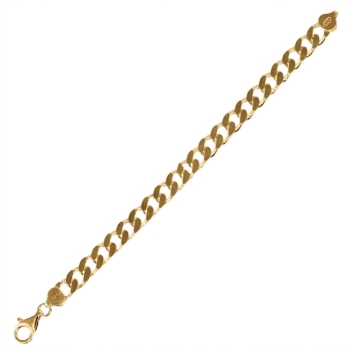 Armband 11,3mm Panzerkette Silber 925 vergoldet 20-21cm