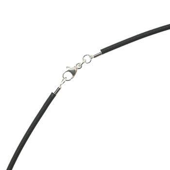 Exklusives Edelstahl Spiralcollier farbig 1,5mm mit Karabiner