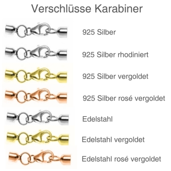 Armband oder Collier aus Rochenleder 3mm mit Karabiner 30 Farben