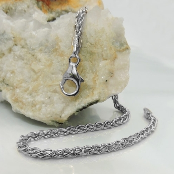 Collier Zopfkette 2,1mm 925 Silber 45cm