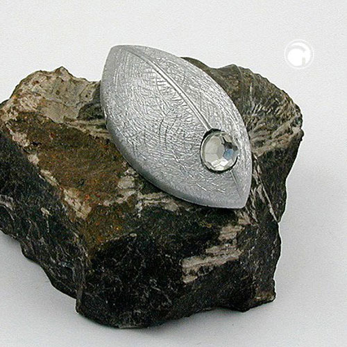 Brosche, Maus, silber-matt