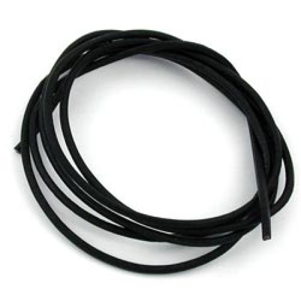 Lederband Rundschnur Rindleder 2mm schwarz gefärbt ca. 1m