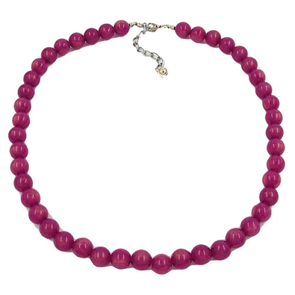 Kette 10mm Kunststoffperlen beere-violett-glänzend 45cm