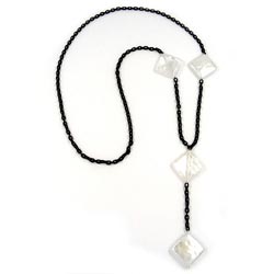 Kette 26mm Viereck Kunststoff wachsweiß Alu-Ankerkette schwarz 90cm