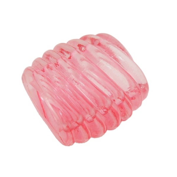 Tuchring 35x34x23mm Spirale Kunststoff rosa-transparent glänzend