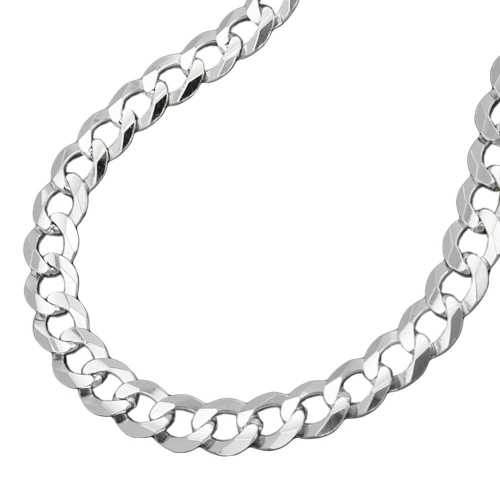 Kette 4,5mm flache Panzerkette Silber 925 55cm
