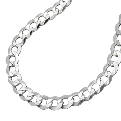 Armband, Panzer flach 19cm, Silber 925