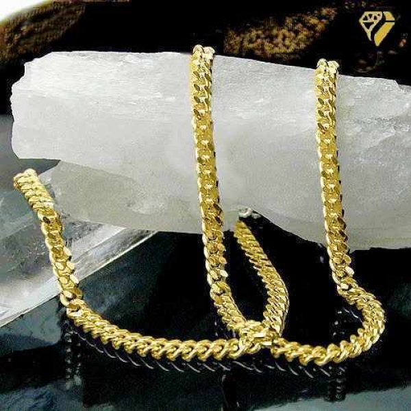 Collier Kette Panzer 2,7mm Silber 925 vergoldet 70cm