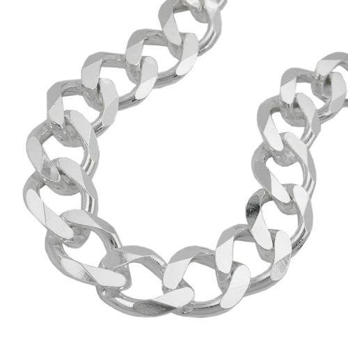 Kette 11x2mm Weitpanzer Silber 925 50cm